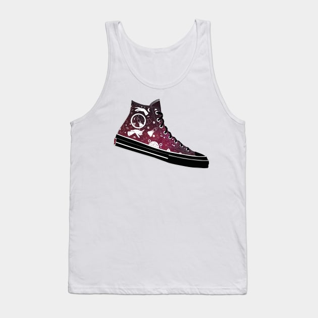 Space Converse Illustration red Tank Top by MickeyEdwards